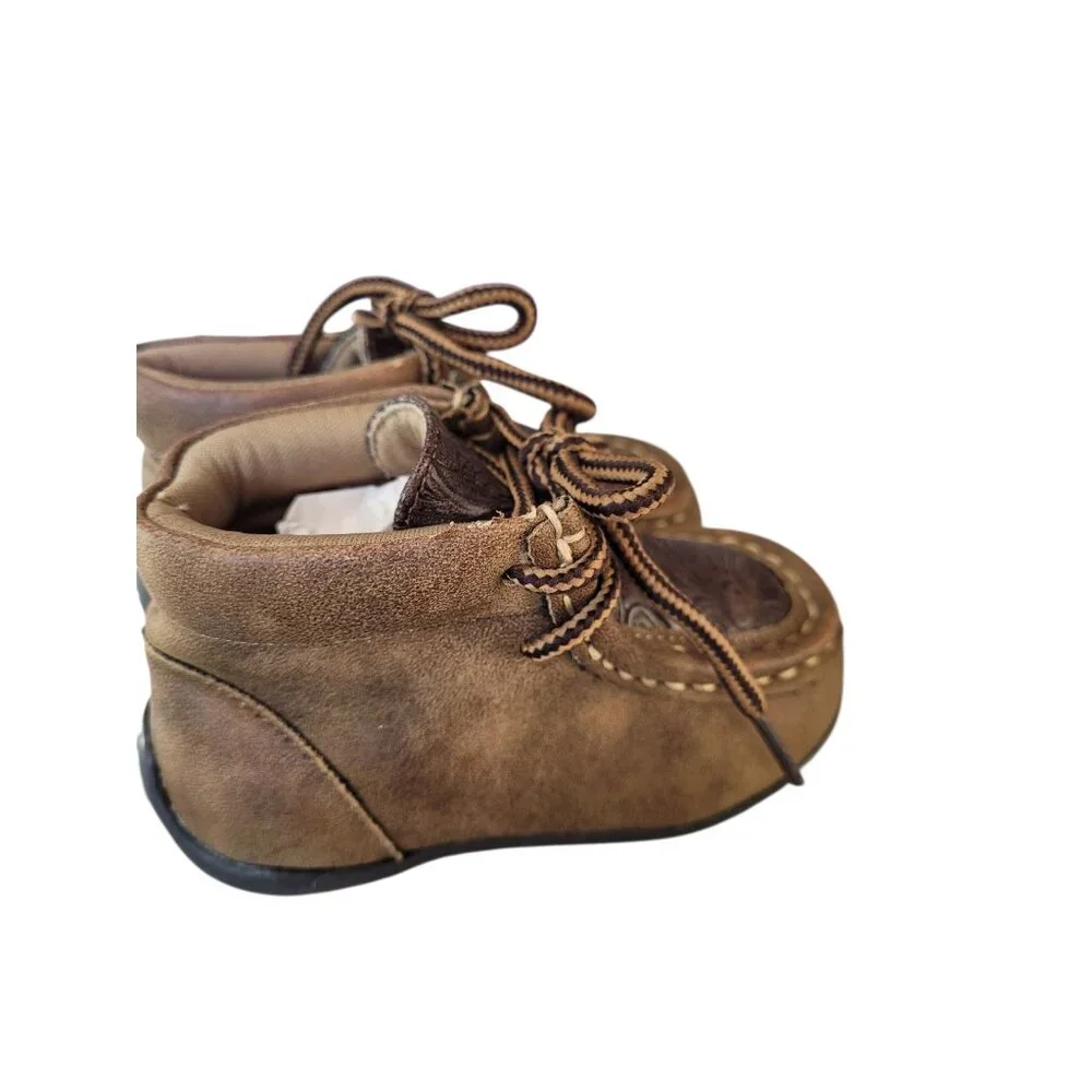 DBL Barrel Toddlers Boy's Shoes Size 4 Soft Chukka Embossed Inlay - Picture 7 of 15